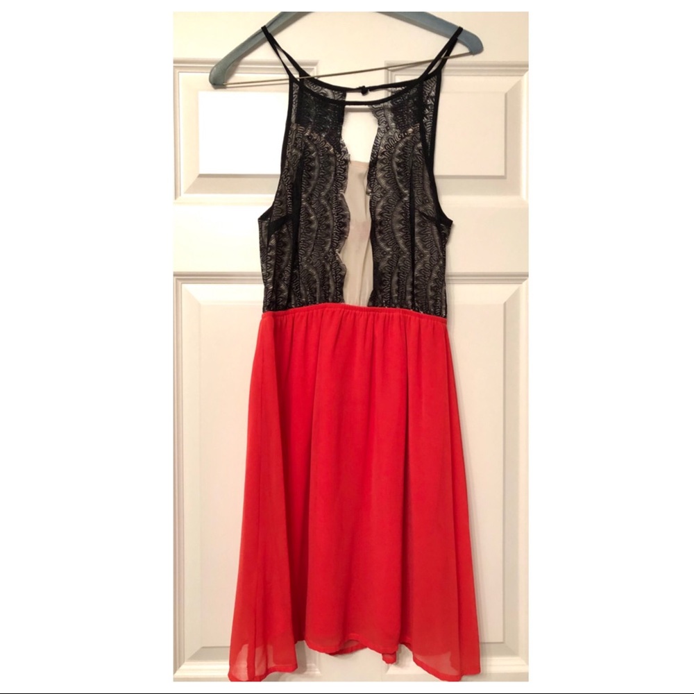Akira Red & Lace Dress (M)
